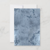 Agate Geode Glitzer Brautparty Dusty Blue ID647 Einladung (Rückseite)