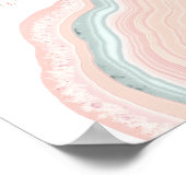 Agate Geode Glitzer Brautparty Rose Gold ID647 Poster (Ecke)