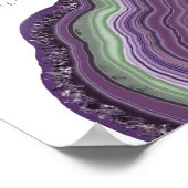 Agate Geode Glitzer Brautparty Violet ID647 Poster (Ecke)