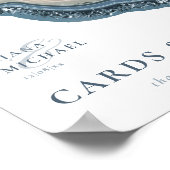 Agate Geode Glitzer Cards & Gifts Dusty Blue ID647 Poster (Ecke)