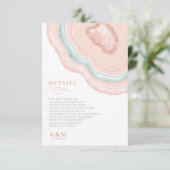 Agate Geode Glitzer Details Rose Gold ID647 Begleitkarte (Stehend Vorderseite)