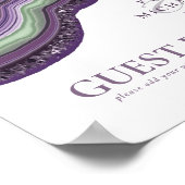 Agate Geode Glitzer Guest Book Violet ID647 Poster (Ecke)