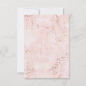 Agate Geode Glitzer Probe Rose Gold ID647 Einladung (Rückseite)