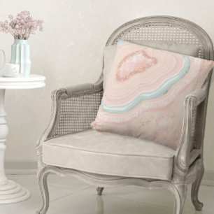 Agate Geode Glitzer Rose Gold ID647 Kissen