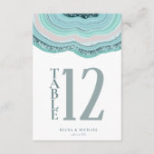 Agate Geode Glitzer Tischnummer Aquamarin ID647 (Rückseite)