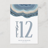 Agate Geode Glitzer Tischnummer Dusty Blue ID647 (Vorderseite)