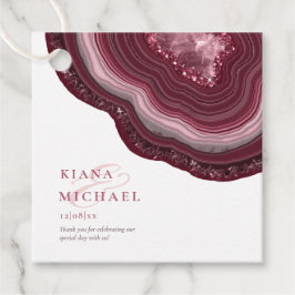 Agate Geode Glitzer Vielen Dank Burgund ID647 Geschenkanhänger