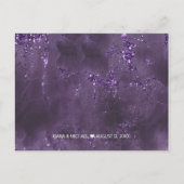 Agate Geode Glitzer Vielen Dank Violet ID647 Ankündigungspostkarte (Rückseite)