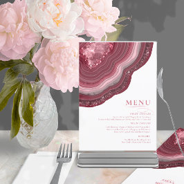 Agate Geode Glitzer Wedding Burgundy ID647