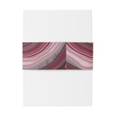 Agate Geode Glitzer Wedding Burgundy ID647 Einladungsbanderole (Rückseitenbeispiel)