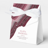 Agate Geode Glitzer Wedding Burgundy ID647 Geschenkschachtel (Vorderseite)