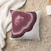 Agate Geode Glitzer Wedding Burgundy ID647 Kissen (Decke)