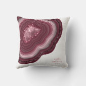 Agate Geode Glitzer Wedding Burgundy ID647 Kissen (Rückseite)