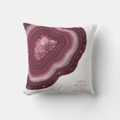 Agate Geode Glitzer Wedding Burgundy ID647 Kissen (Vorderseite)