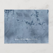 Agate Geode Glitzer Wedding Dusty Blue ID647 Ankündigungspostkarte (Rückseite)