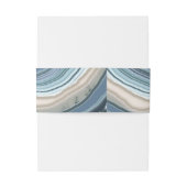 Agate Geode Glitzer Wedding Dusty Blue ID647 Einladungsbanderole (Rückseitenbeispiel)