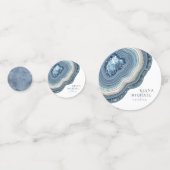 Agate Geode Glitzer Wedding Dusty Blue ID647 Konfetti (Vorderseiten)
