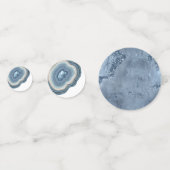 Agate Geode Glitzer Wedding Dusty Blue ID647 Konfetti (Rückseiten)