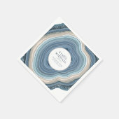 Agate Geode Glitzer Wedding Dusty Blue V2 ID647 Serviette (Ecke)