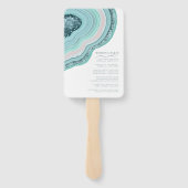 Agate Geode Glitzer Wedding Party Aquamarin ID647 Fächer (Rückseite)