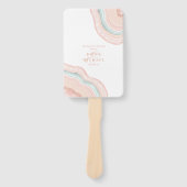 Agate Geode Glitzer Wedding Party Rose Gold ID647 Fächer (Vorderseite)