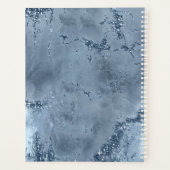 Agate Geode Glitzer Wedding Plans Dusty Blue ID647 Planer (Rückseite)