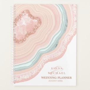 Agate Geode Glitzer Wedding Plans Rose Gold ID647 Planer