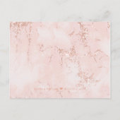 Agate Geode Glitzer Wedding Rose Gold ID647 Ankündigungspostkarte (Rückseite)
