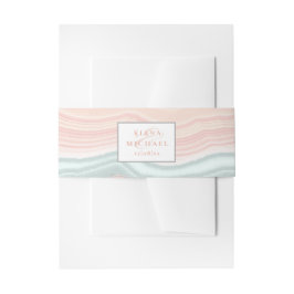 Agate Geode Glitzer Wedding Rose Gold ID647 Einladungsbanderole