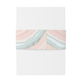 Agate Geode Glitzer Wedding Rose Gold ID647 Einladungsbanderole (Rückseitenbeispiel)