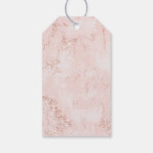 Agate Geode Glitzer Wedding Rose Gold ID647 Geschenkanhänger (Rückseite)