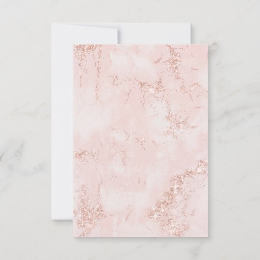 Agate Geode Glitzer Wedding Rose Gold ID647 Save The Date (Rückseite)