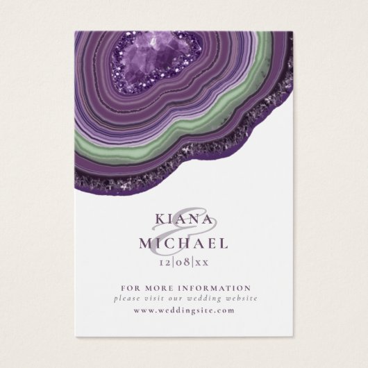 Agate Geode Glitzer Wedding Violet ID647 (Vorderseite)