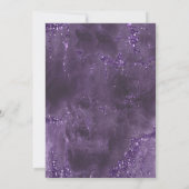 Agate Geode Glitzer Wedding Violet ID647 Einladung (Rückseite)