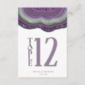 Agate Geode Glitzer Wedding Violet ID647 Einladung (Vorderseite)