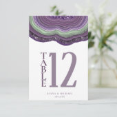 Agate Geode Glitzer Wedding Violet ID647 Einladung (Stehend Vorderseite)