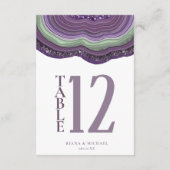 Agate Geode Glitzer Wedding Violet ID647 Einladung (Rückseite)
