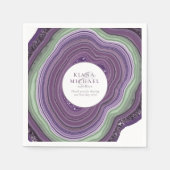 Agate Geode Glitzer Wedding Violet ID647 Serviette (Vorderseite)