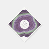 Agate Geode Glitzer Wedding Violet ID647 Serviette (Ecke)