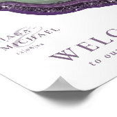 Agate Geode Glitzer Wedding Welcome Violet ID647 Poster (Ecke)