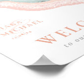 Agate Geode Glitzer Welcome Rose Gold ID647 Poster (Ecke)