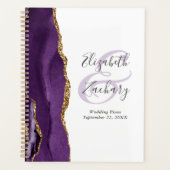 Agate Geode Lila Gold Hochzeitspläne Planer (Vorderseite)