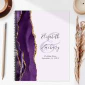 Agate Geode Lila Gold Lavendel Hochzeitspläne Planer