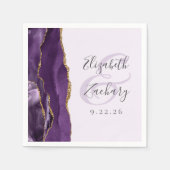 Agate Geode Lila Gold Lavender Wedding Serviette (Vorderseite)