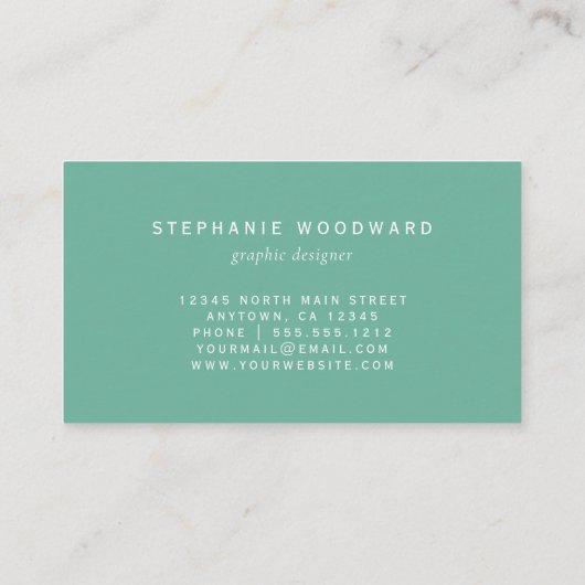 Agate Geode Mint Green Gold Imitats Glitzer Abstra Visitenkarte (Rückseite)