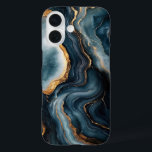 Agate Geode mit Gold und Navy Blue Marmor iPhone 16 Hülle<br><div class="desc">iPhone 16 Gehäuse mit einem atemberaubenden Agate Geode-Design mit dunkelblau und glänzenden goldfarbenen Marmorakzenten,  die Ihrem Gerät eine Touch von Luxus und Eleganz verleihen.</div>