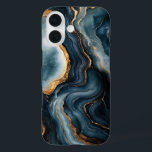 Agate Geode mit Gold und Navy Blue Marmor iPhone 16 Hülle<br><div class="desc">iPhone 16 Gehäuse mit einem atemberaubenden Agate Geode-Design mit dunkelblau und glänzenden goldfarbenen Marmorakzenten,  die Ihrem Gerät eine Touch von Luxus und Eleganz verleihen.</div>