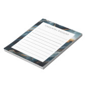Agate Geode mit Gold und Navy Blue Marmor Lined Notizblock (Rotiert)