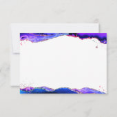 Agate Geode Mystical Lila Pink Blue Monogram Mitteilungskarte (Rückseite)