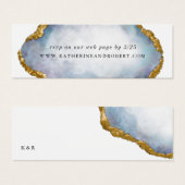 Agate Geode Pearl Golden Wedding Insert Card (Vorne & Hinten)